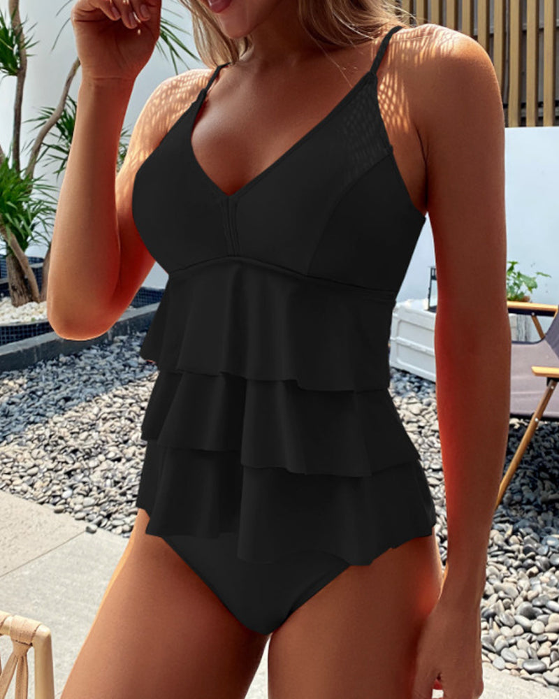 Lia | Elegant Swimsuit With Stylish Ruffles