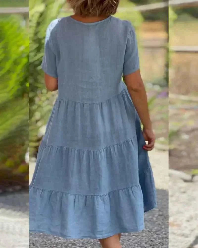 BEXLEY | V-NECK FLOWING DRESS