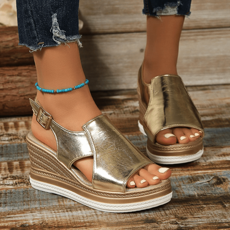 Baylie | Stylish Metallic Sandals