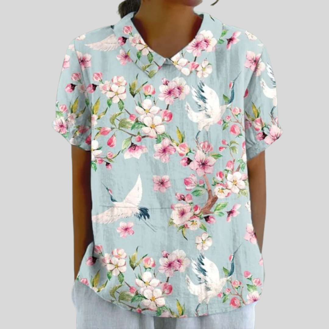 BLOEMIGE | FLORAL COLLARED TOP