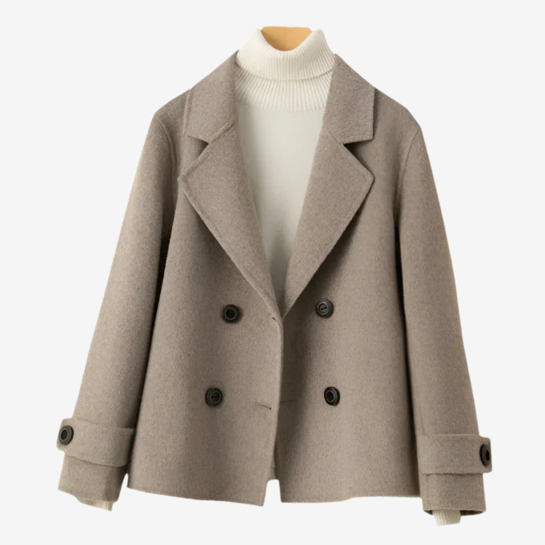Rusudan | Double-Breasted Tailored Blazer in Camel
