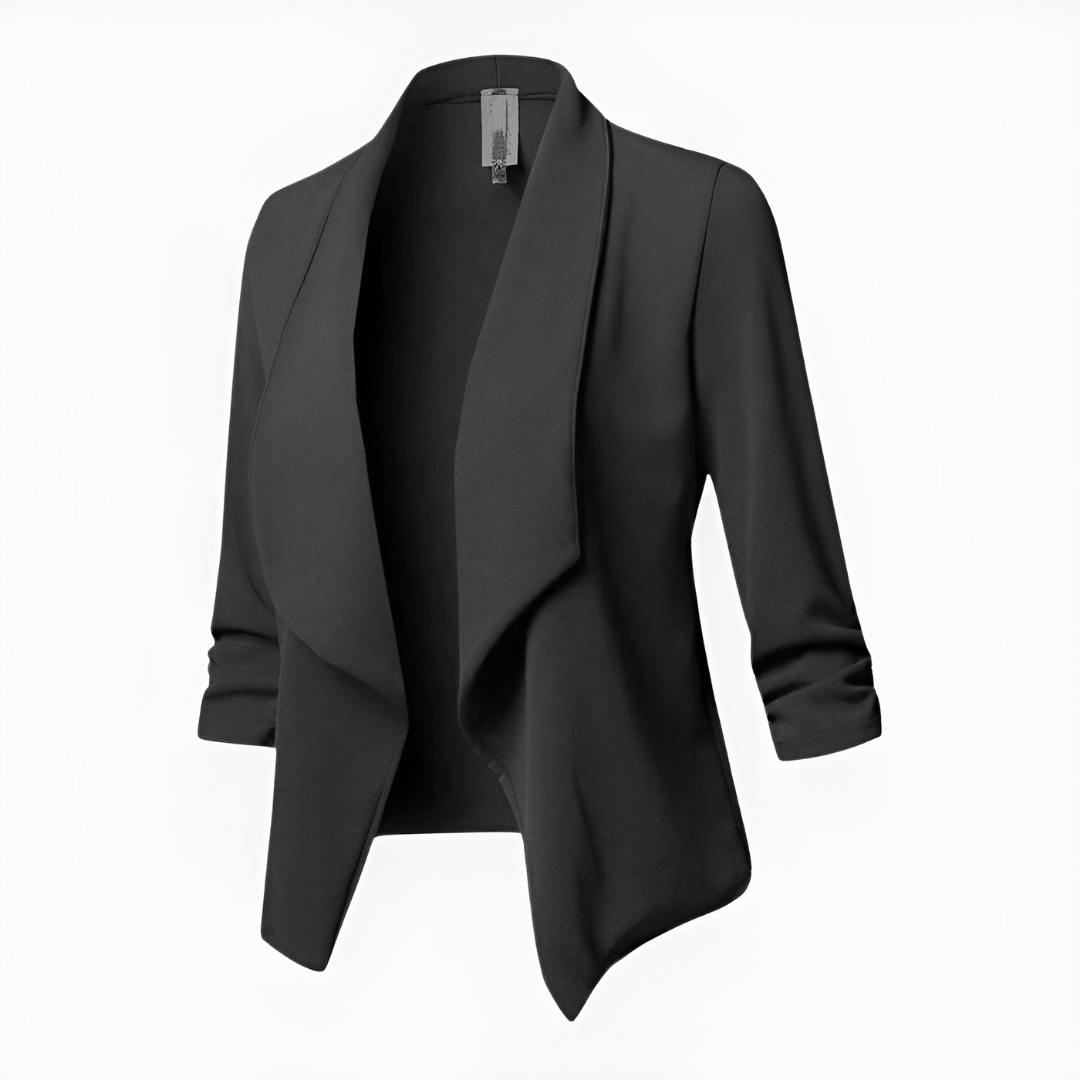 Madge | Open-Front Shawl-Collar Blazer