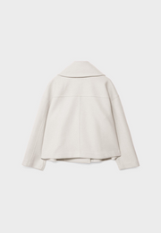 Maialen | Cropped Double-Breasted Tailored Jacket in Black