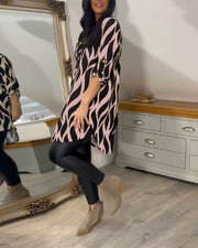 Marquisha | Patterned Longline Shirt
