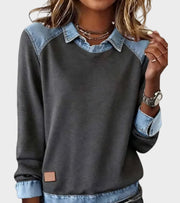 Danielle | Long-Sleeve Denim Blouse