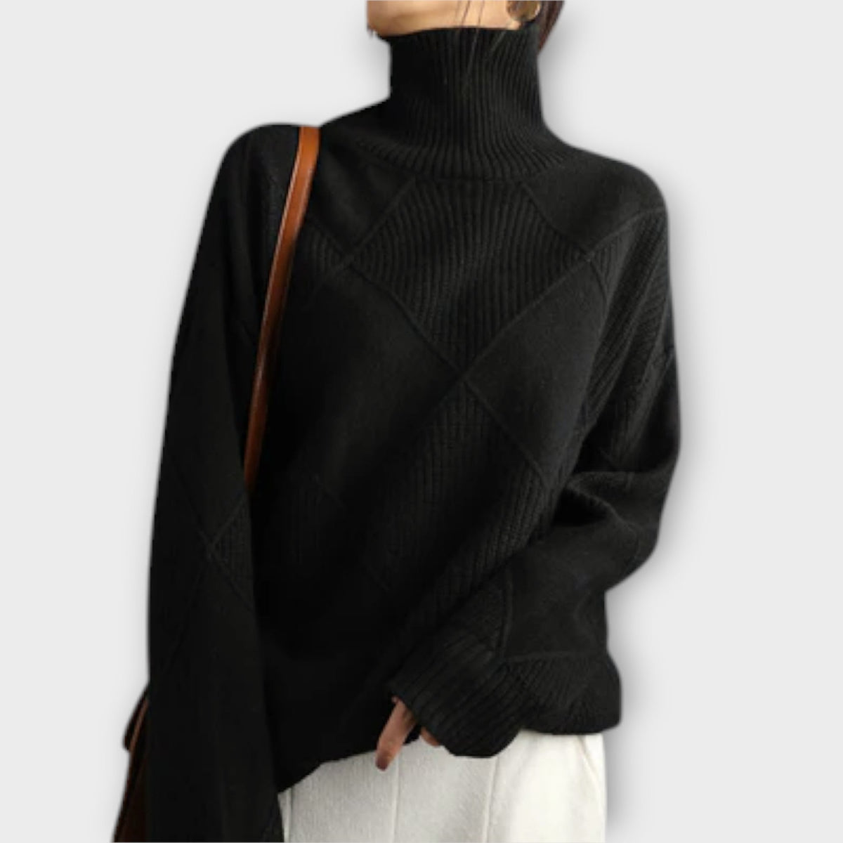 Melanie | Yellow And Comfortable Turtleneck Jumper
