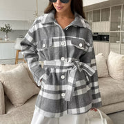 Darleen | Belted Check Jacket