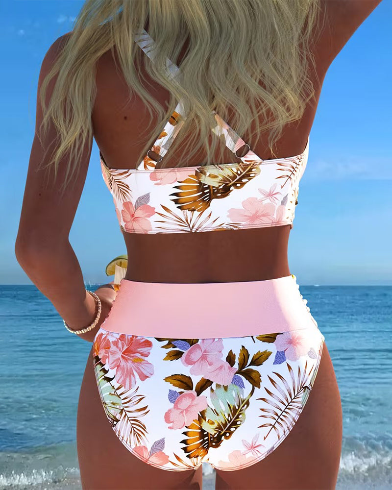 PRINTED SLEEVELESS BIKINI