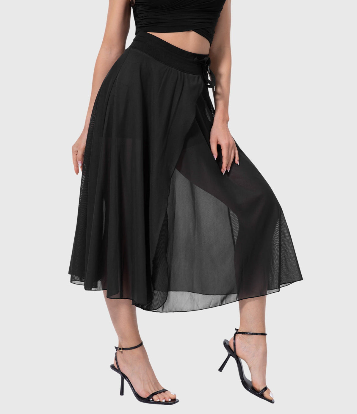 Melanie | Elegant 2-In-1 Smoke Skirt