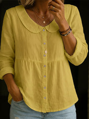 Mayola | Rounded-Collar Button Shirt