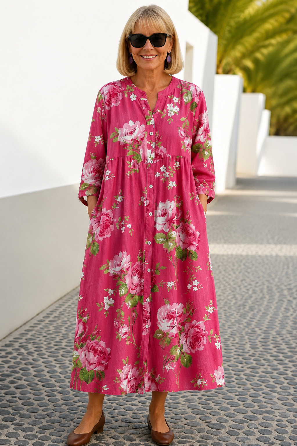 MADDIE | COTTON FLORAL SHIRT DRESS