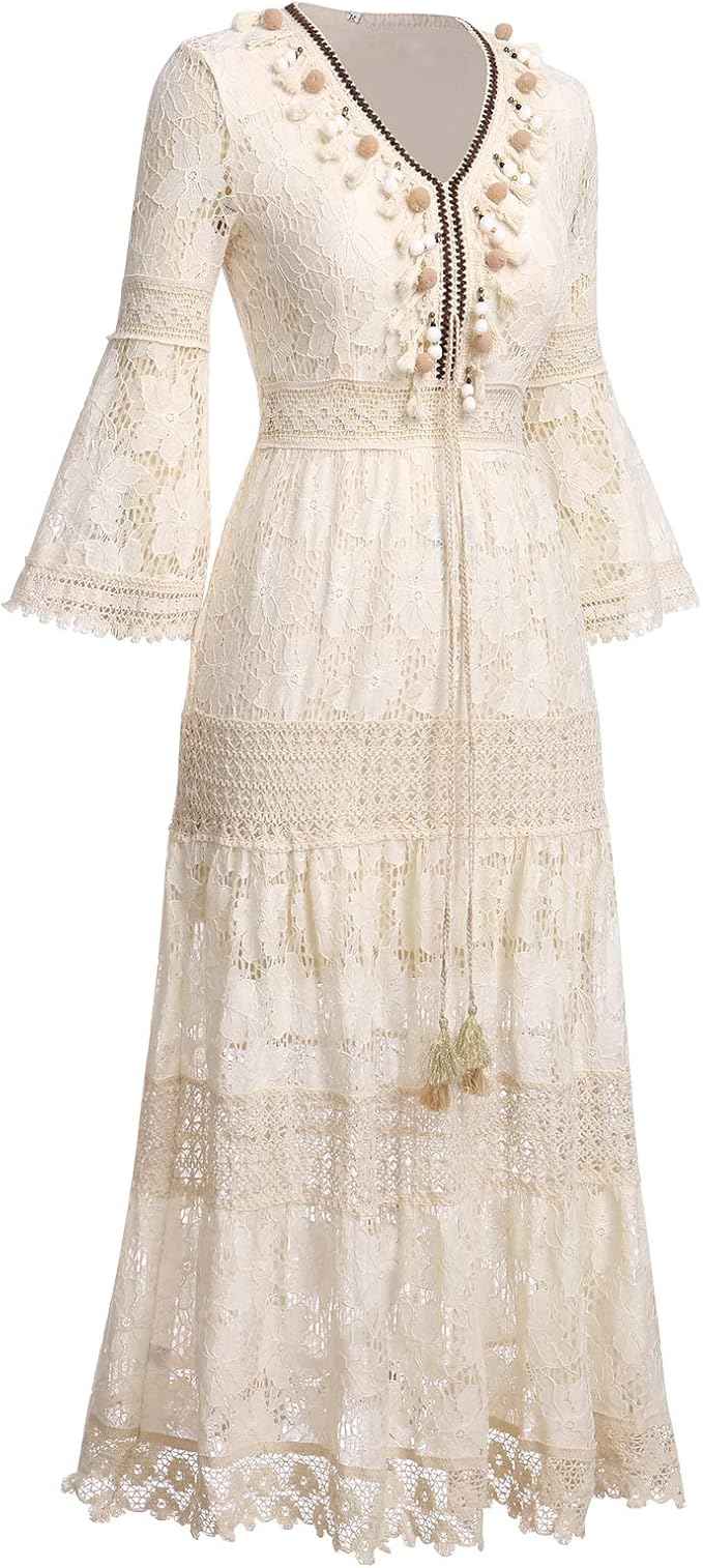 AMARY | LACE FLOWING DRESS