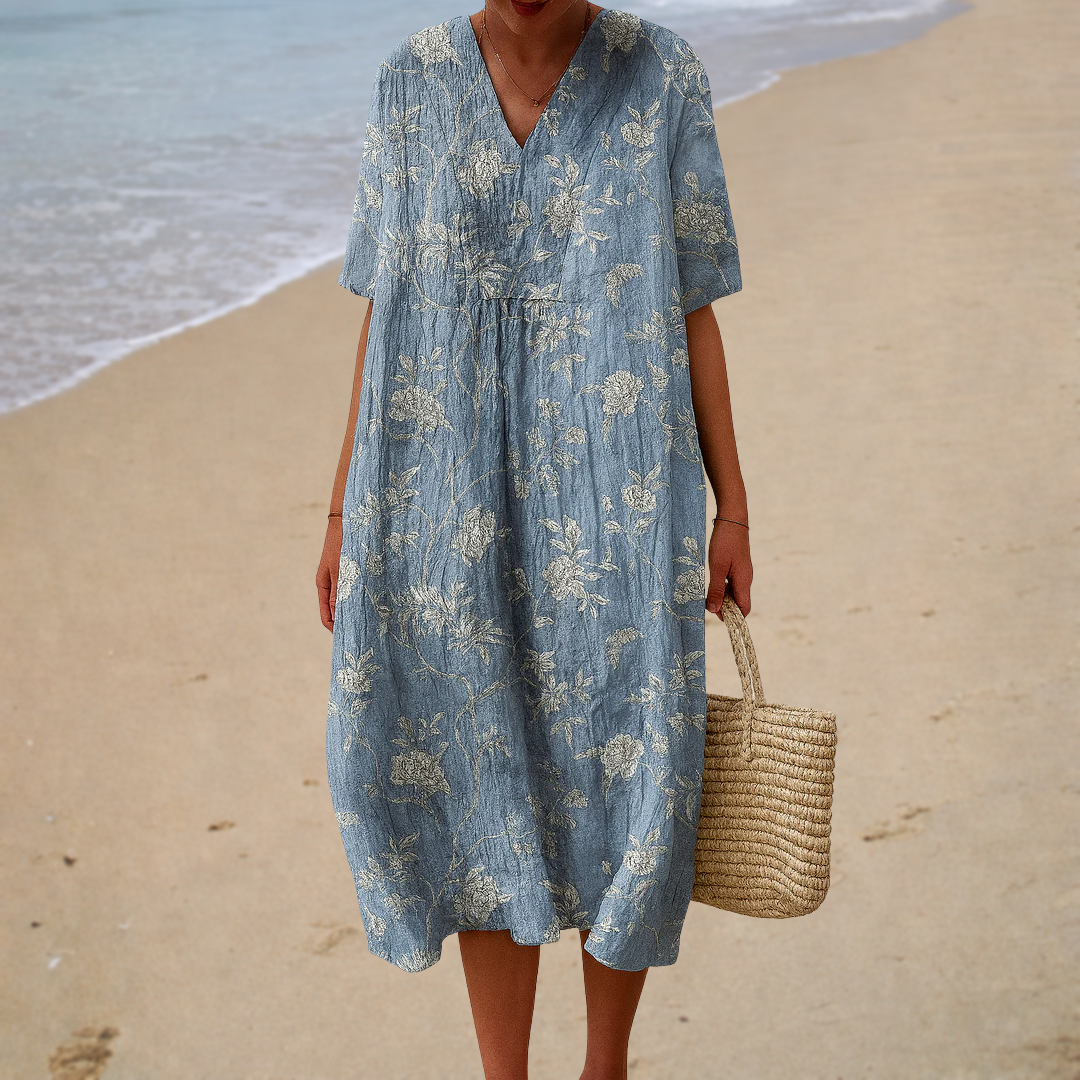 PRINTED FLOWING DRESS