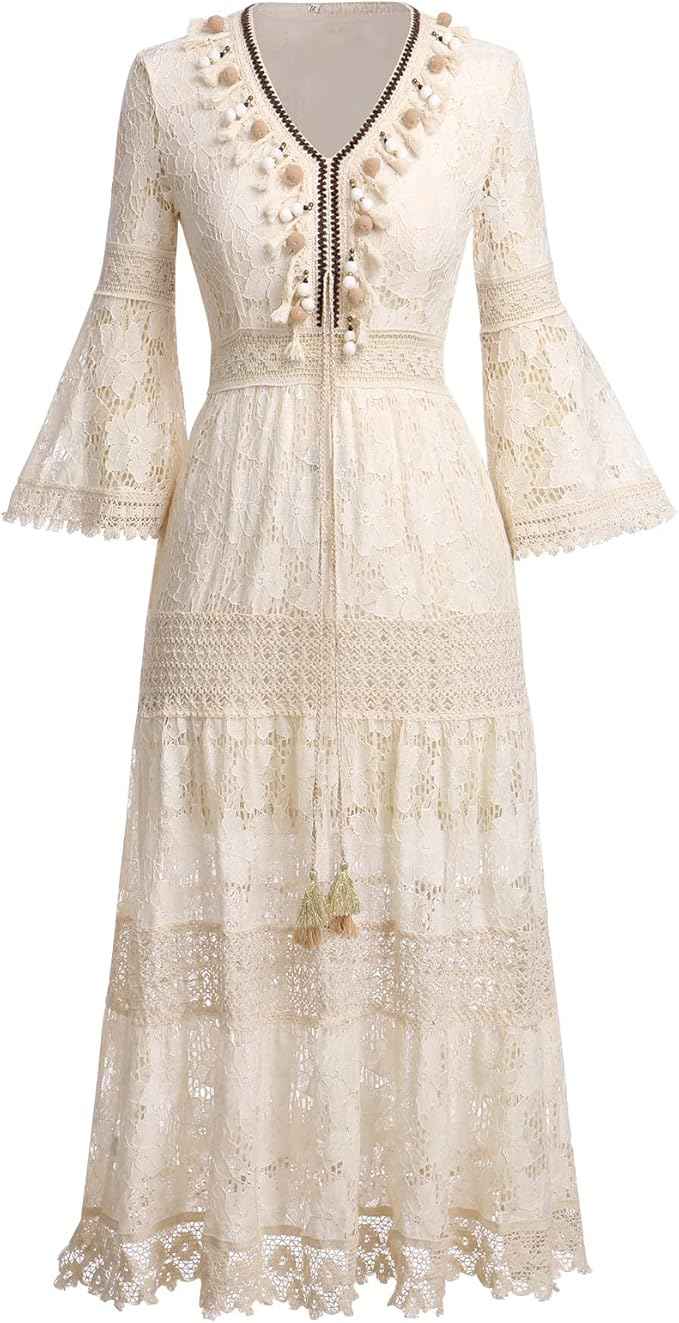 AMARY | LACE FLOWING DRESS