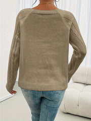 Midori | Diamond-Knit Button-Shoulder Jumper
