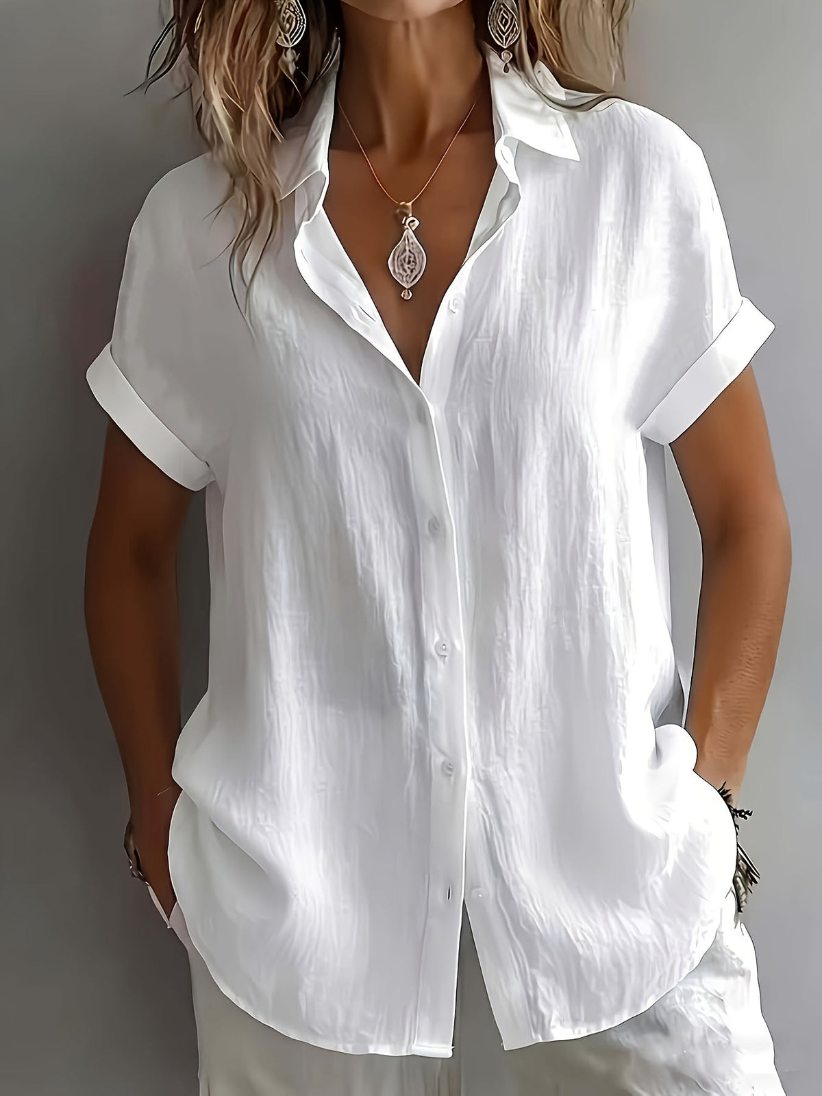 Tyeshia | Collared Short-Sleeve Shirt