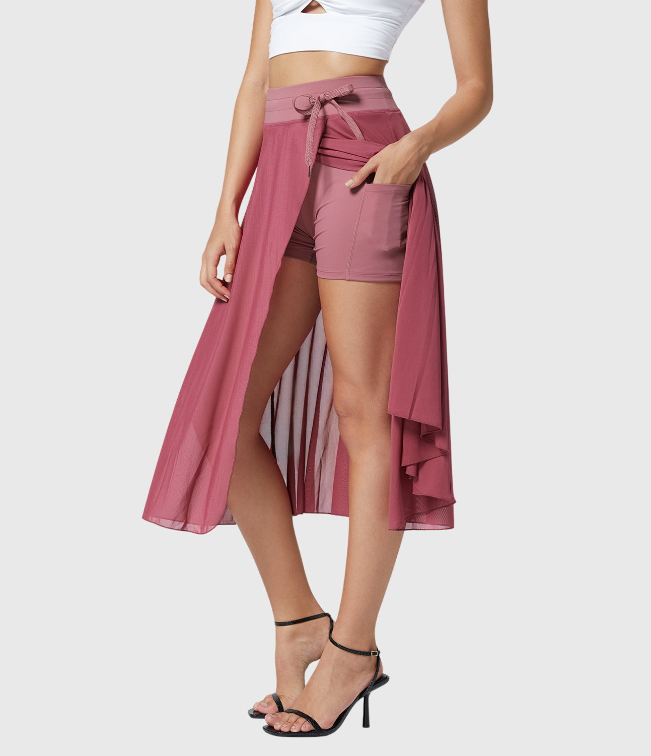 Melanie | Elegant 2-In-1 Smoke Skirt