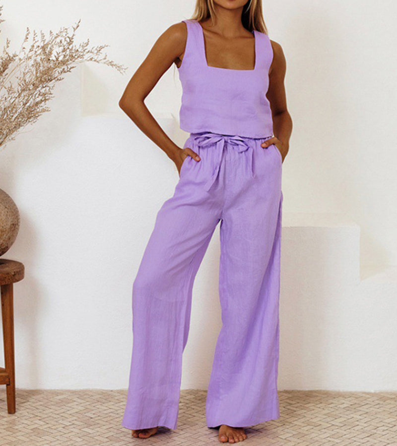 Megan | Minimalist Top & Flared-Trouser Set