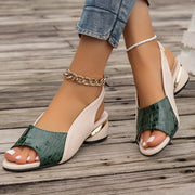 Conni | Contrast-Strap Slingback Sandals
