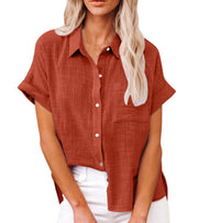 Docia | Short-Sleeve Button Shirt