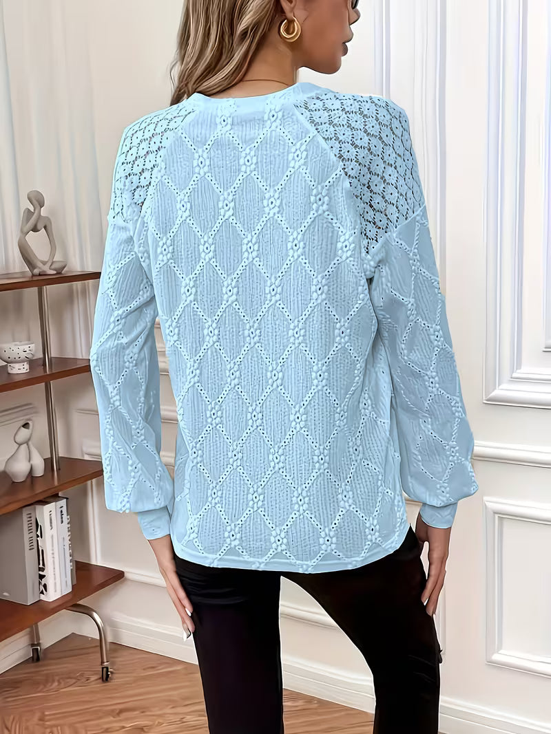 Starlene | Lace-Overlay Blouse