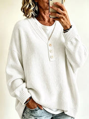Mahalia | Button-Neck Jumper