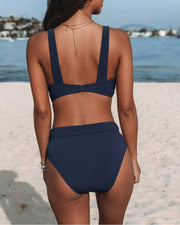 Lorelei | Plain High-Neck Swimsuit