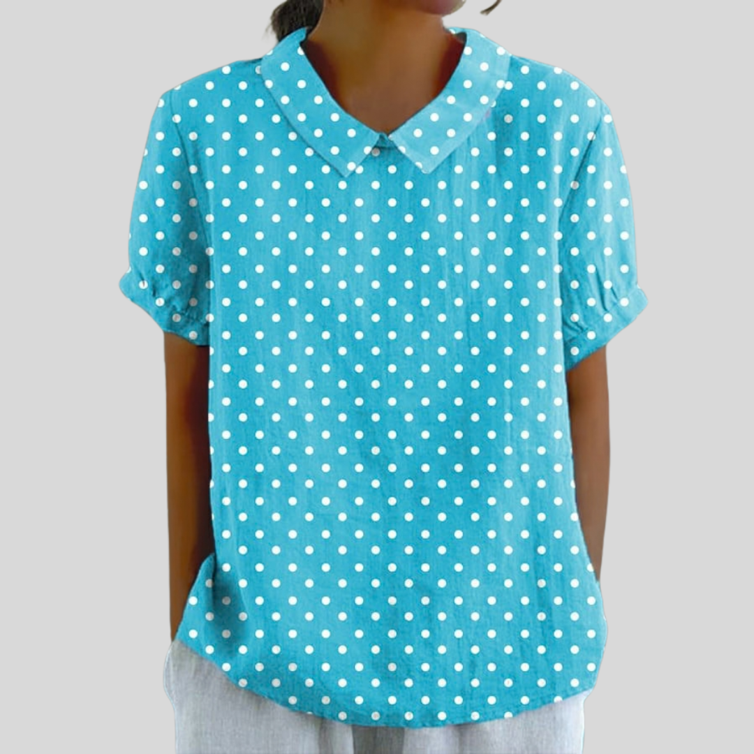 Loa | Polka-Dot V-Neck T-Shirt