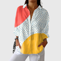 BUTTON-FRONT FLOWING BLOUSE
