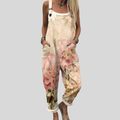 FLOWING ADJUSTABLE-STRAP CROPPED DUNGAREES