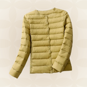 Madalynn | Collarless Quilted Jacket