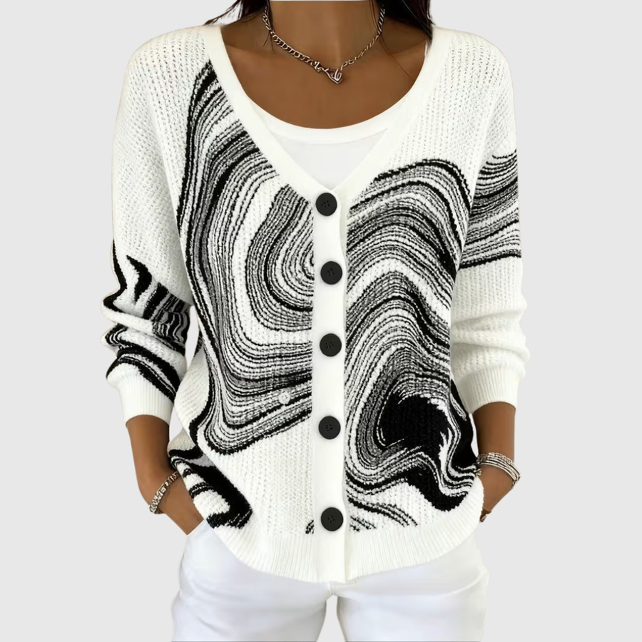 Edith | Button-Front Knitted Cardigan