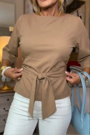 Marcene | Tie-Waist Blouse
