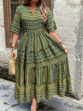 JORAINE | PRINTED RUFFLED DRESS