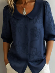 Vanetta | Floral Rounded-Collar Shirt