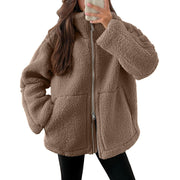 Denisha | Stand-Collar Textured Zip Jacket