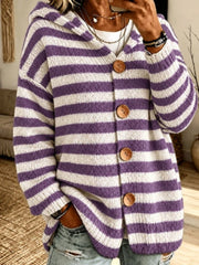 Towanda | Striped Button Cardigan