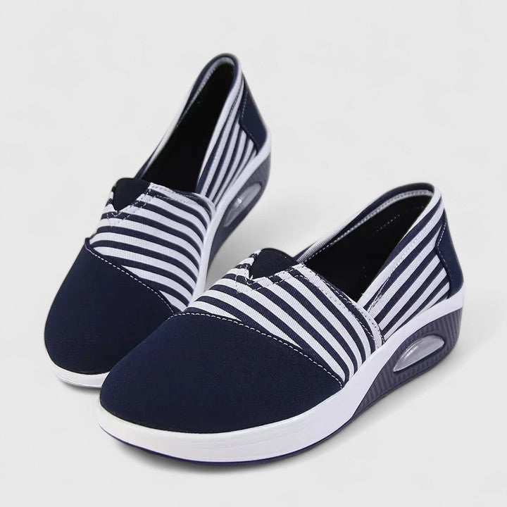 JULIA | STRIPED LACE-UP TRAINERS
