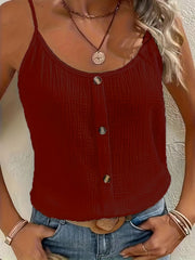 Brandice | Button-Front Strappy Top