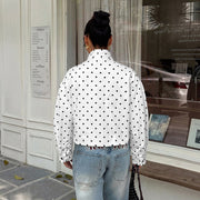 Bess | Polka-Dot Cropped Jacket