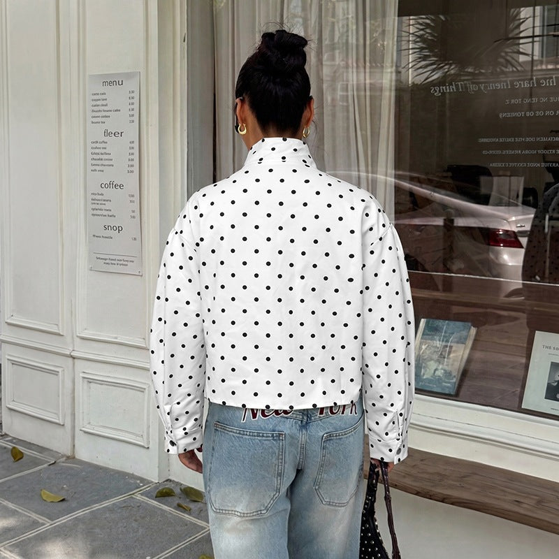 Bess | Polka-Dot Cropped Jacket