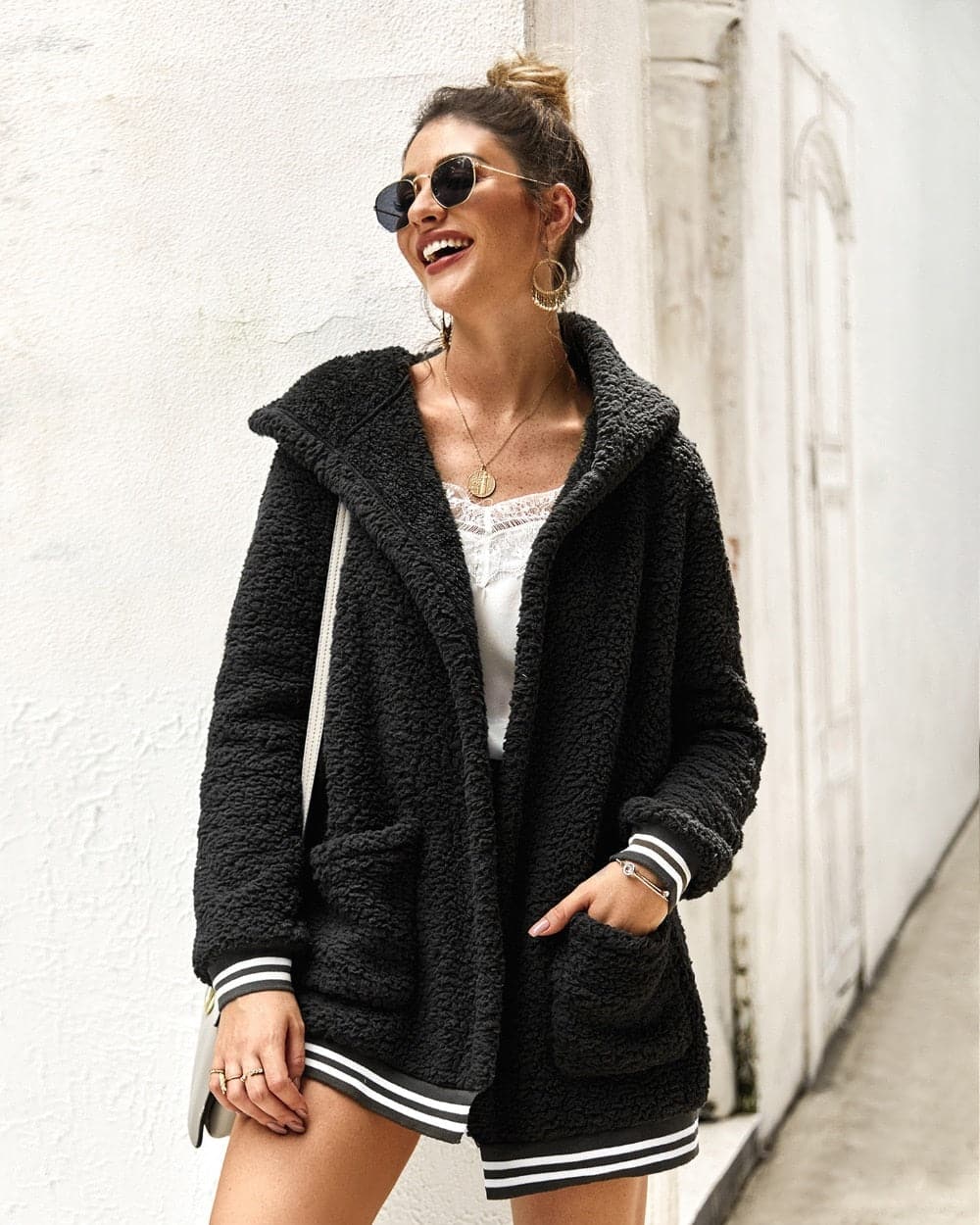 Mollie | Hooded Textured Jacket