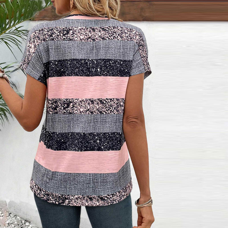 Lavetta | Patterned-Stripe T-Shirt