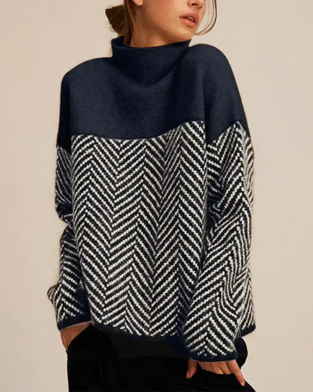 Norah | Cotton High-Neck Jumper