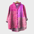 CASSANDRA | PRINTED LONG-SLEEVE BLOUSE