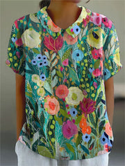 Sakinah | Floral Short-Sleeve Shirt