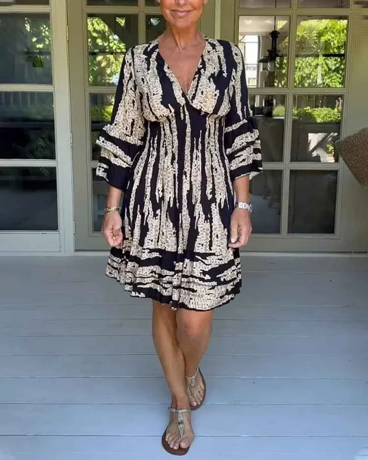 ROMY | PRINTED PLEATED DRESS