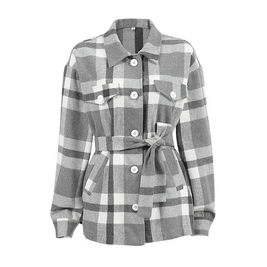 Darleen | Belted Check Jacket