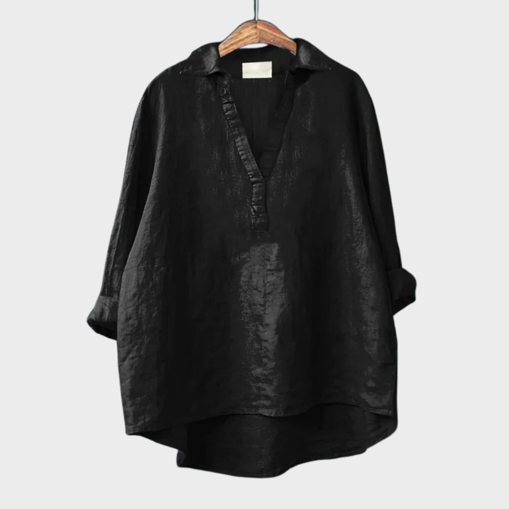 ANDREA | PRINTED LONG-SLEEVE BLOUSE