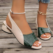 Conni | Contrast-Strap Slingback Sandals